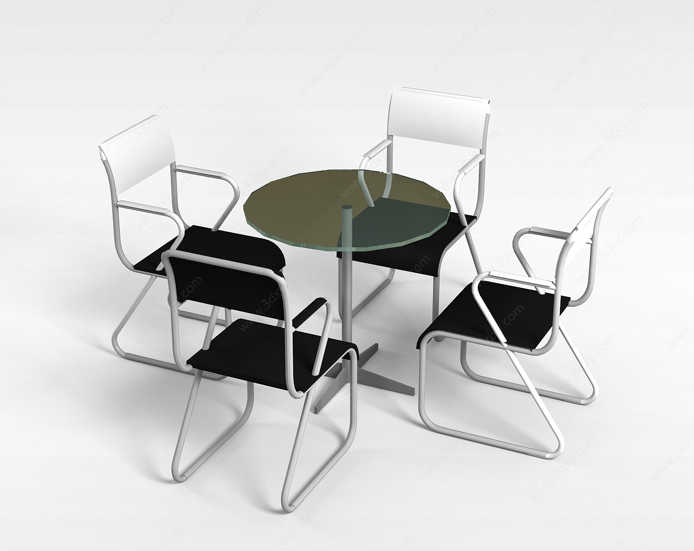 洽谈桌椅3D模型