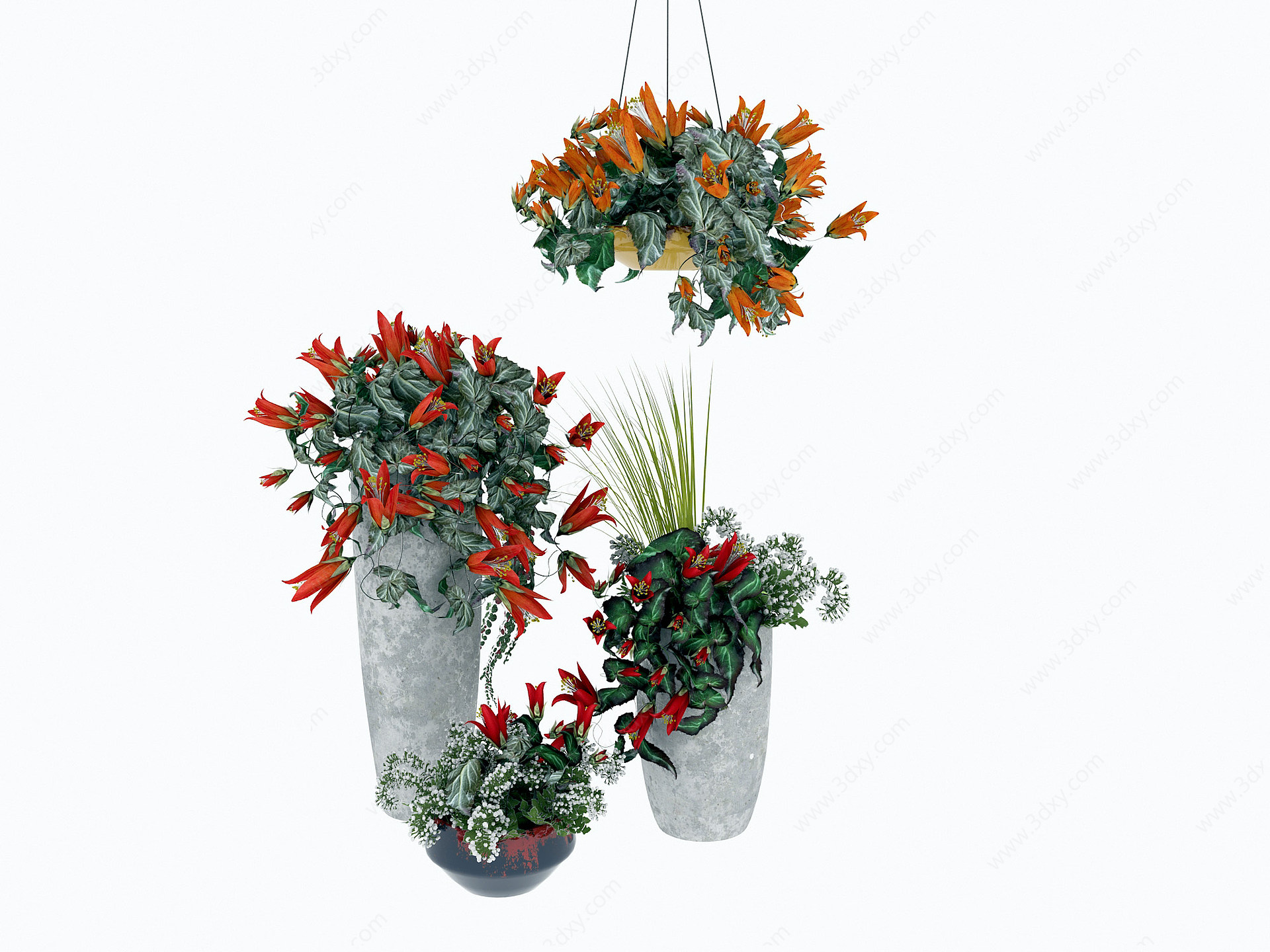 精美装饰花卉3D模型
