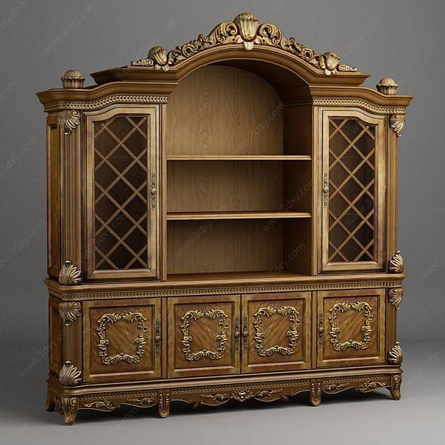 古典贵族酒柜3D模型