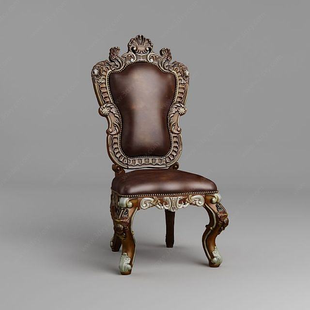 古典奢华欧式椅3D模型