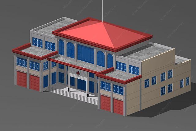 消防办公楼3D模型