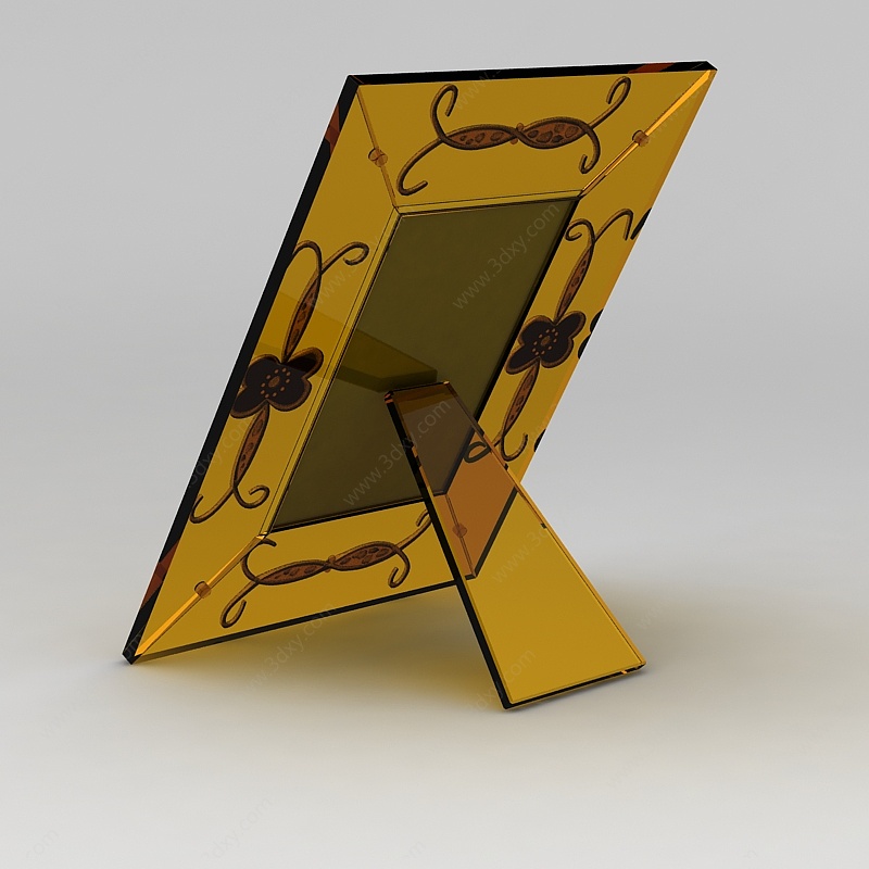 黄色玻璃相框3D模型