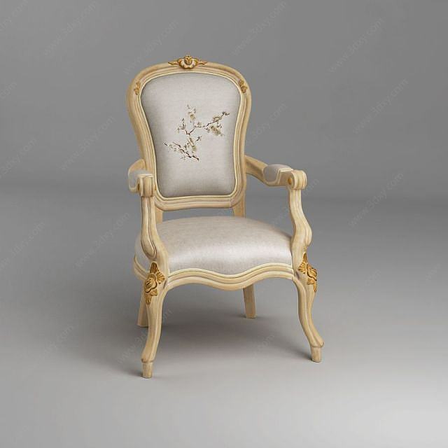 法式雕花椅子3D模型