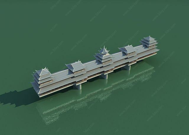 恩施风雨桥3D模型