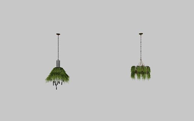 绿植吊灯3D模型