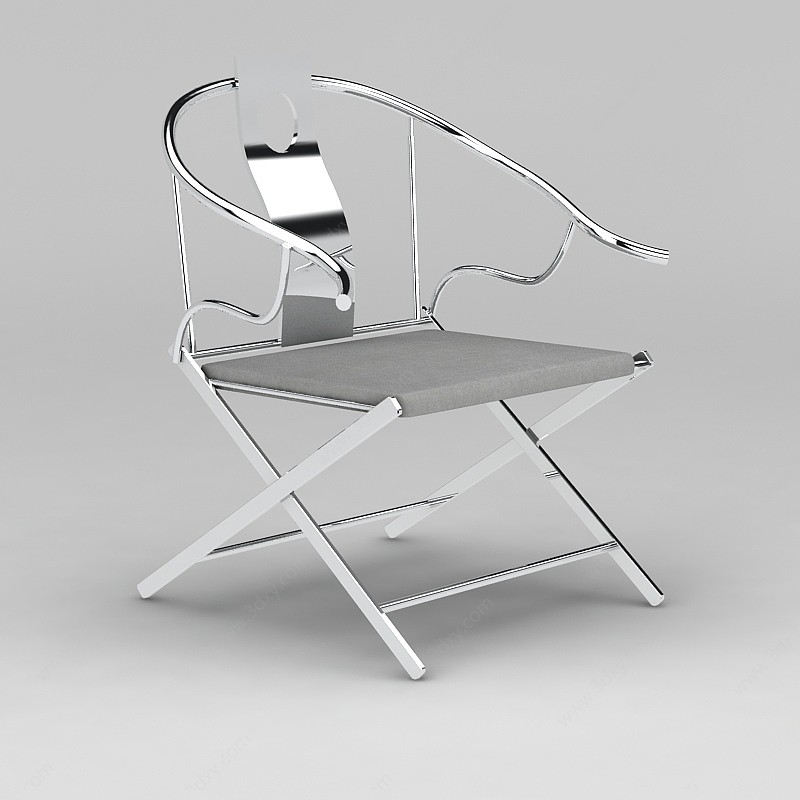 不锈钢交椅3D模型