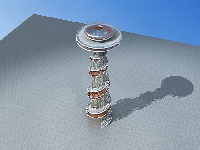 现代观光塔3D模型