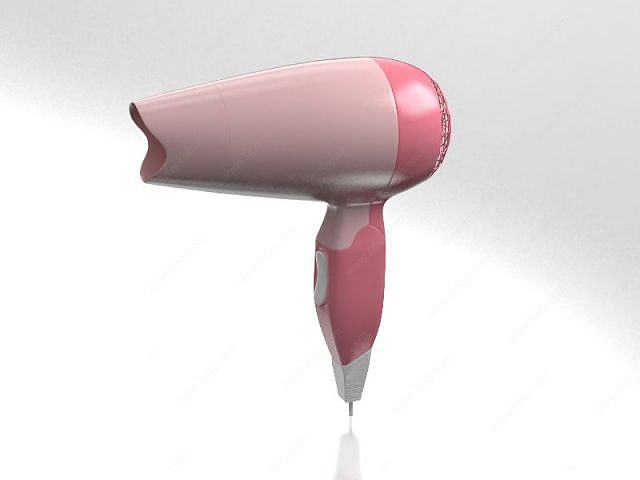 粉色吹风机3D模型