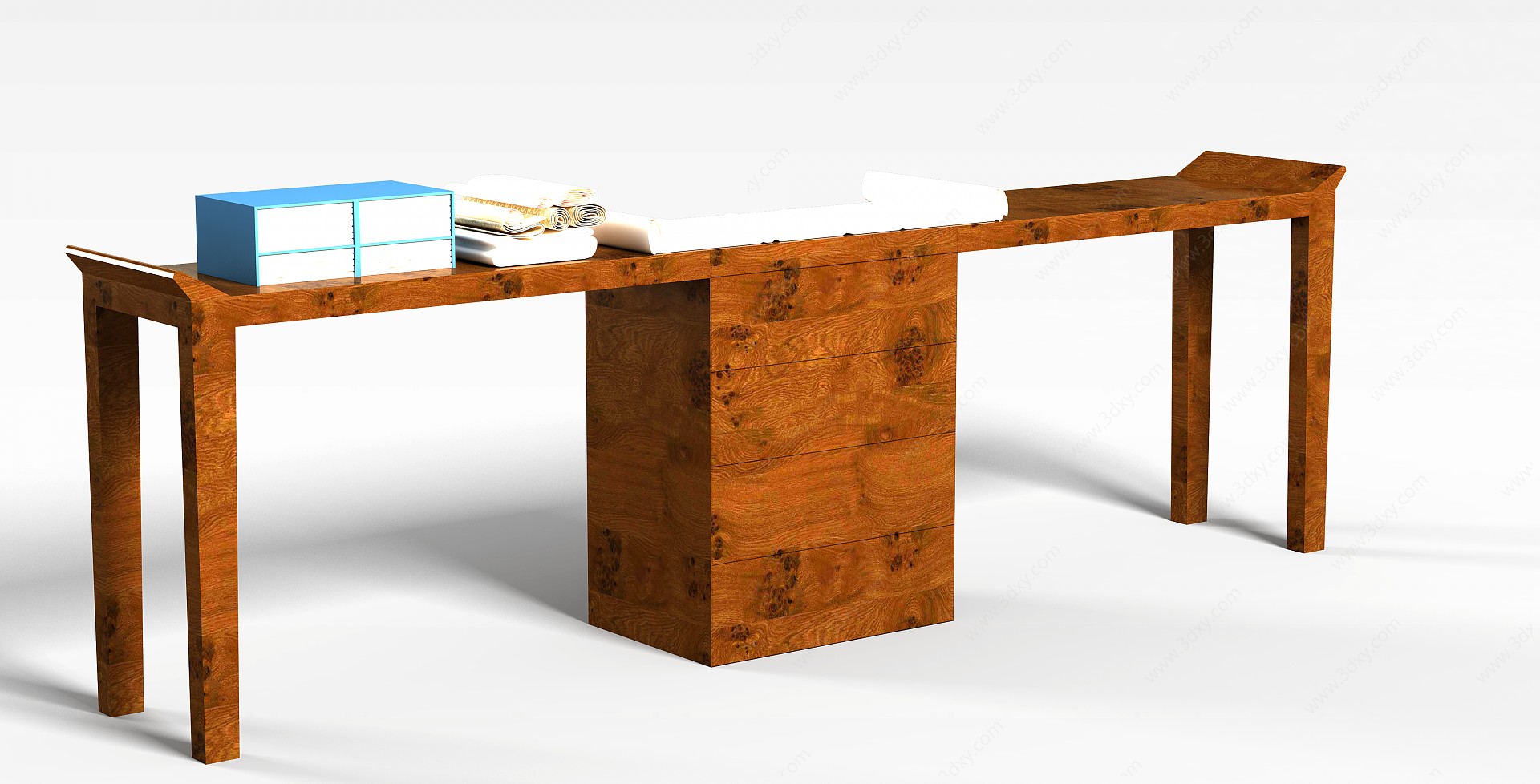 中式古典书桌3D模型