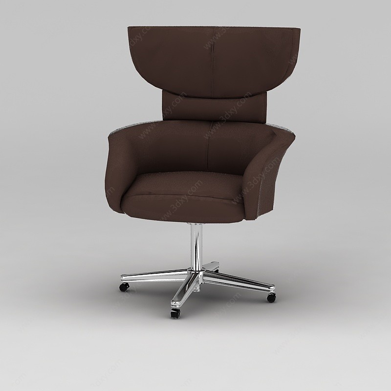 棕色办公转椅3D模型