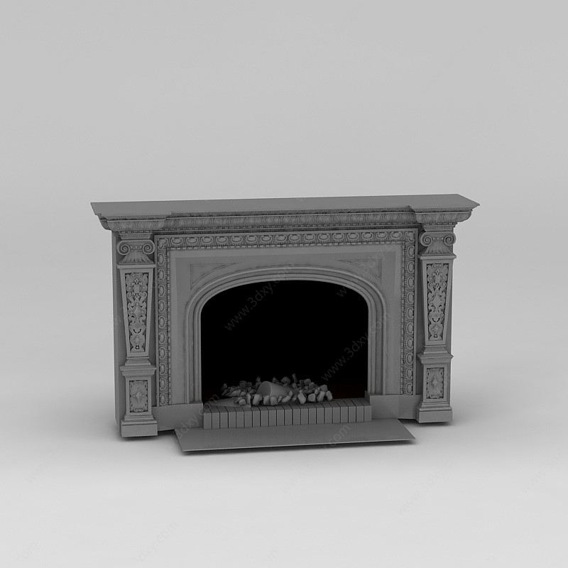壁炉3D模型