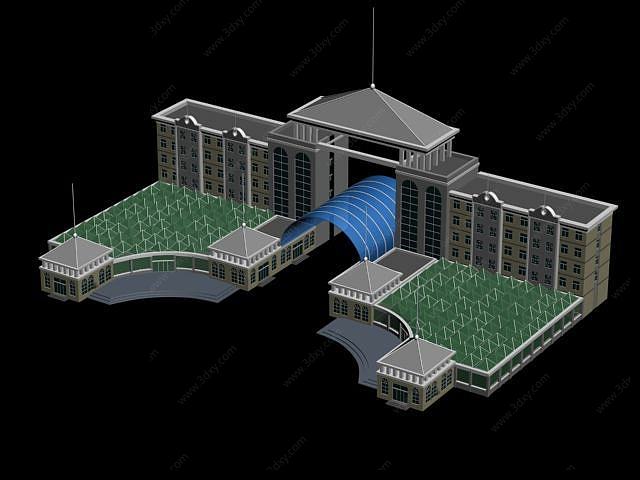 欧式豪华办公楼3D模型