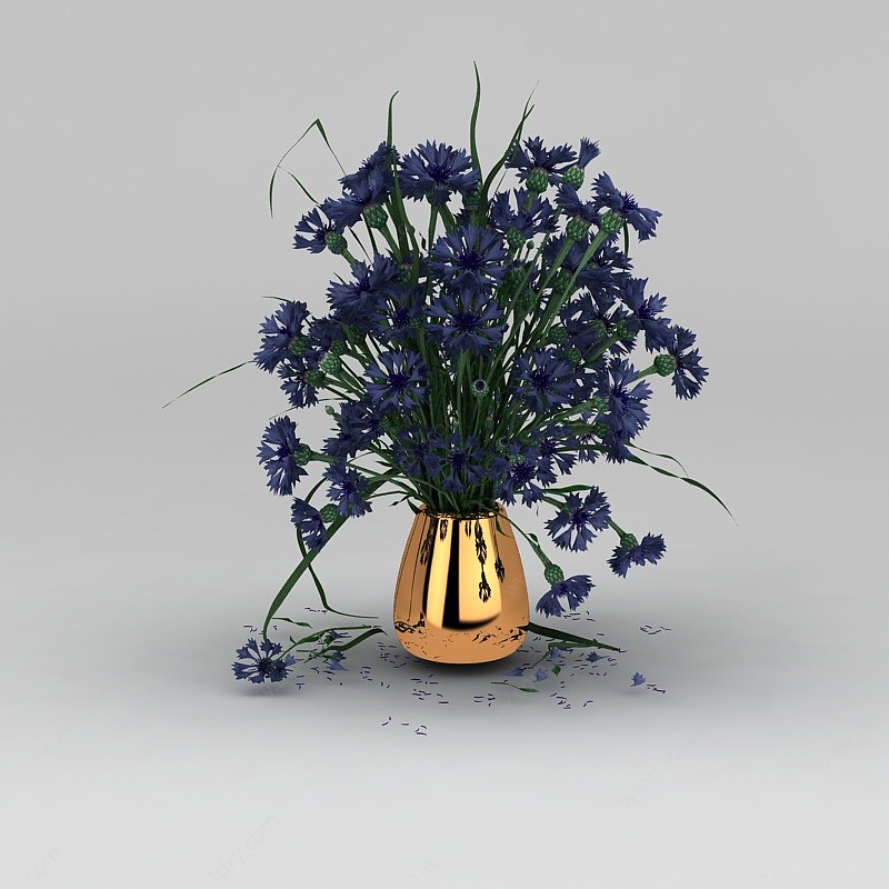 鲜花花瓶3D模型