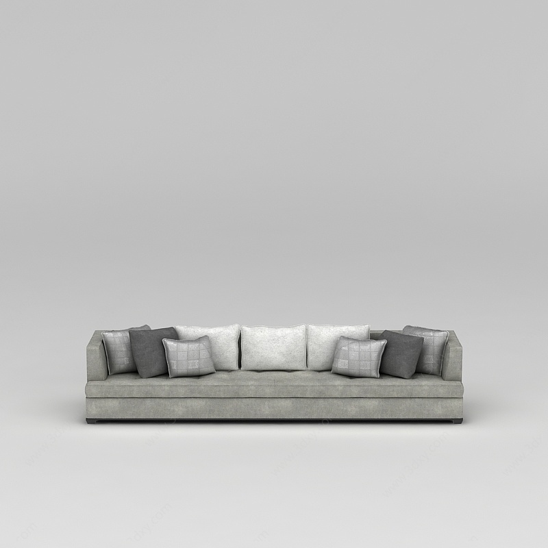 大户型客厅沙发3D模型
