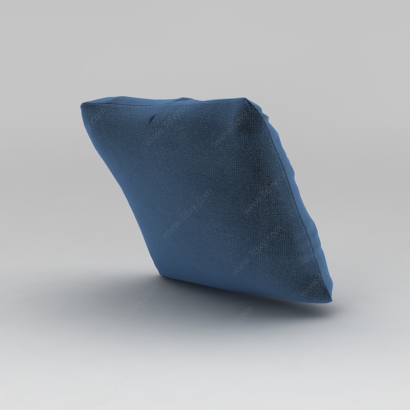 蓝色靠枕3D模型