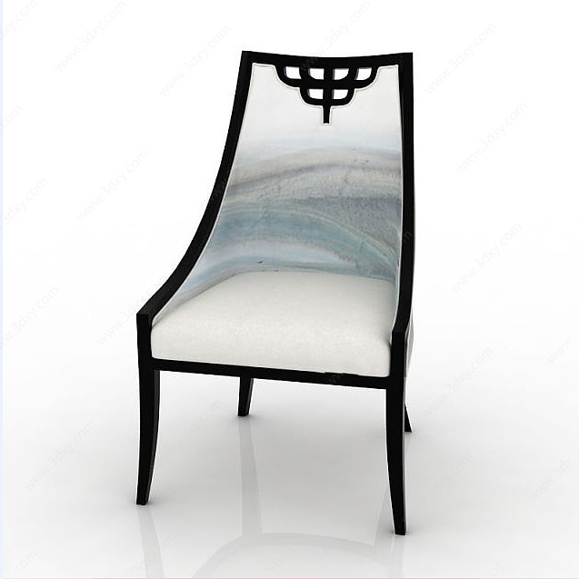中式风格餐椅3D模型