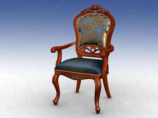 古典美式餐椅3D模型