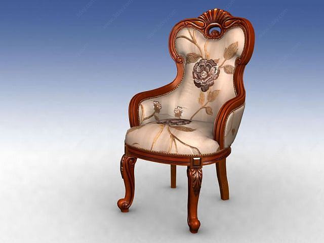高背休闲椅3D模型