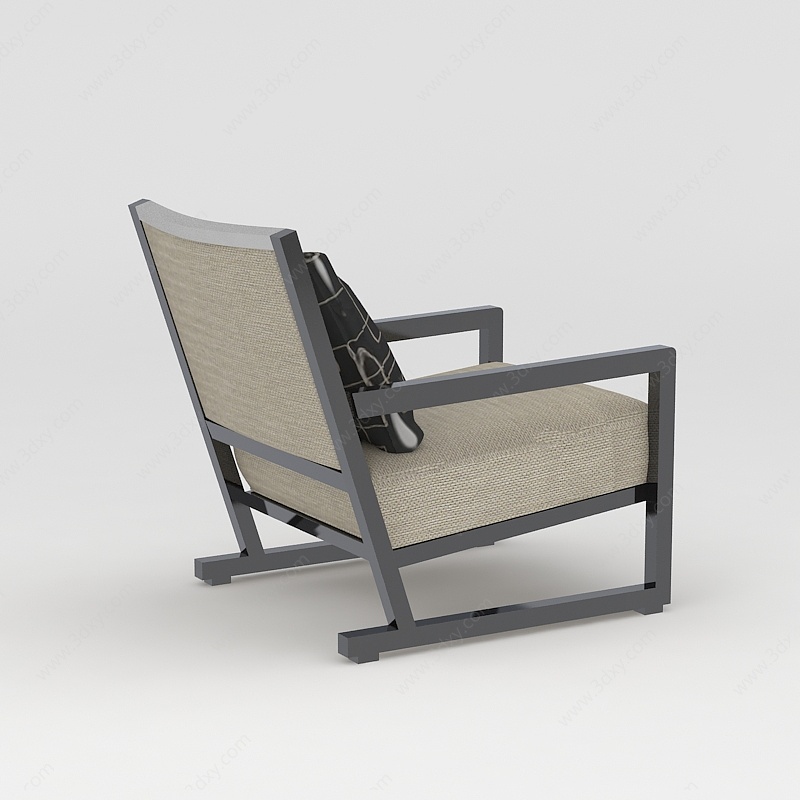 中式座椅3D模型