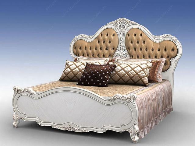 欧式奢华床3D模型