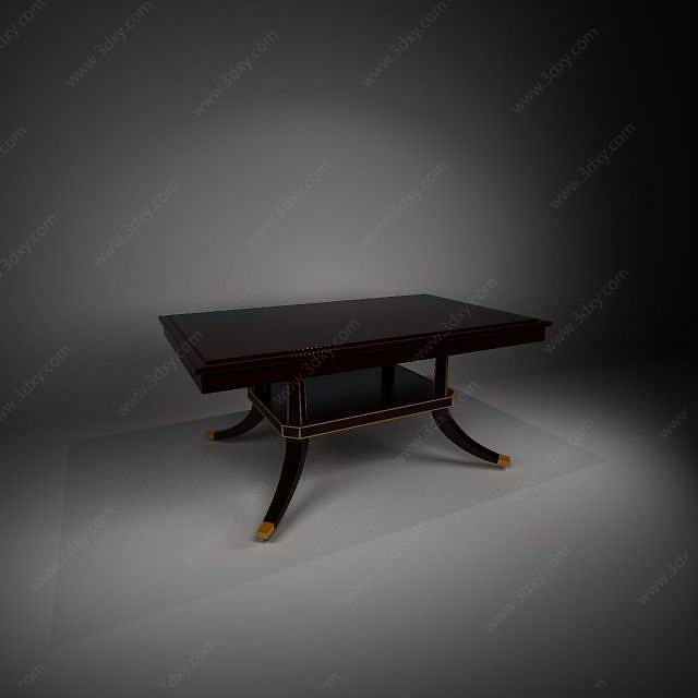 美式餐桌3D模型