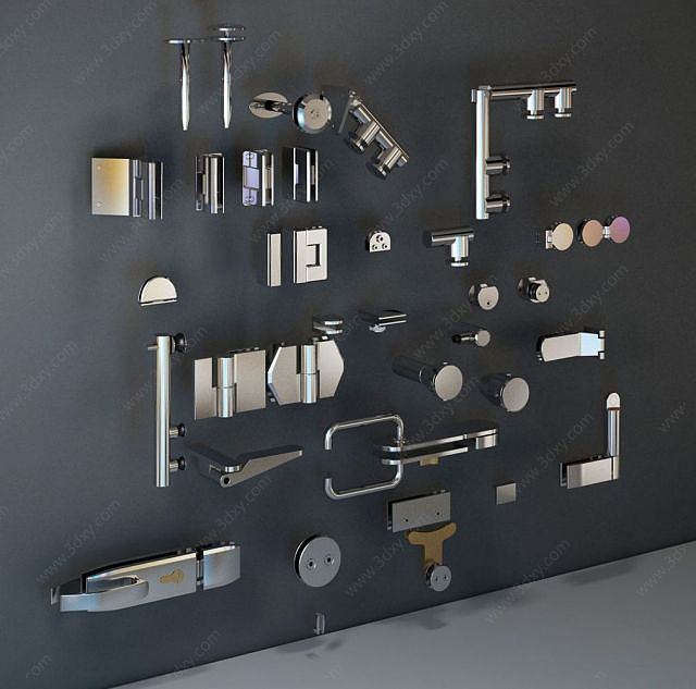 五金配件门锁3D模型