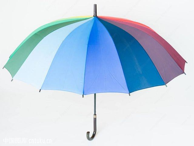 彩虹色雨伞3D模型