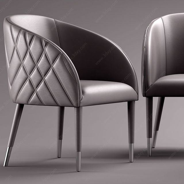 咖色椅子3D模型
