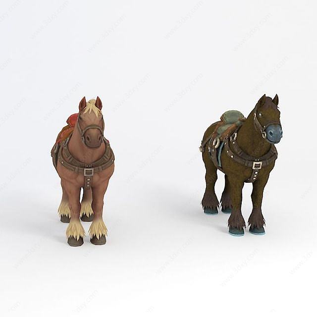 坐骑马3D模型