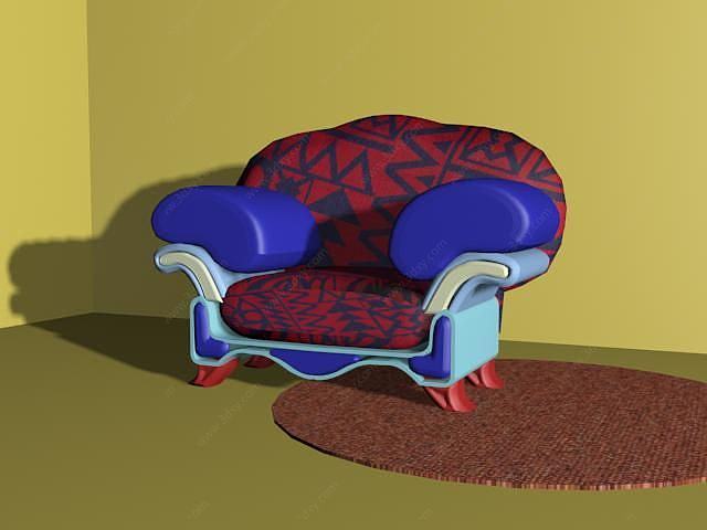 现代欧式沙发3D模型