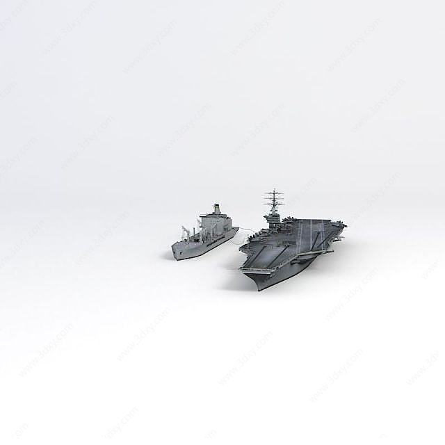 尼米兹号航母舰队油船3D模型