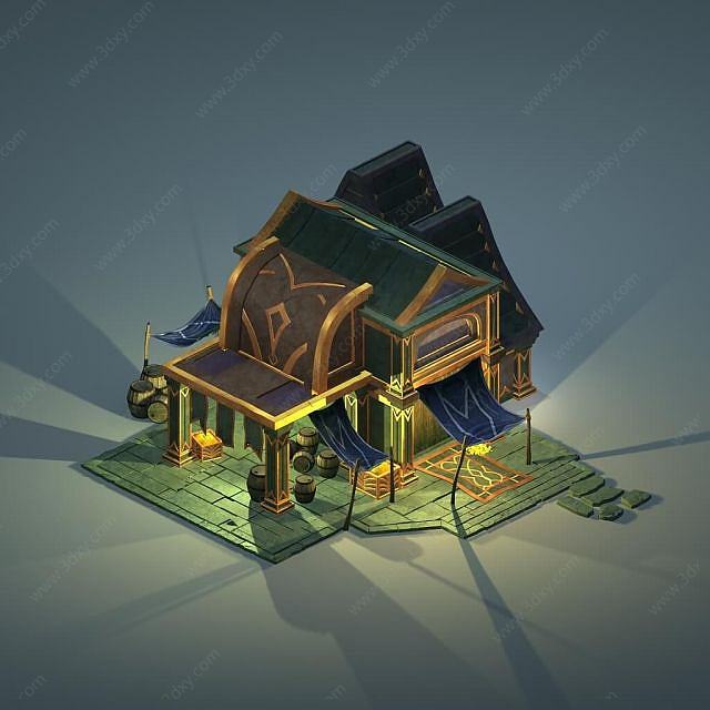 游戏场景房屋3D模型