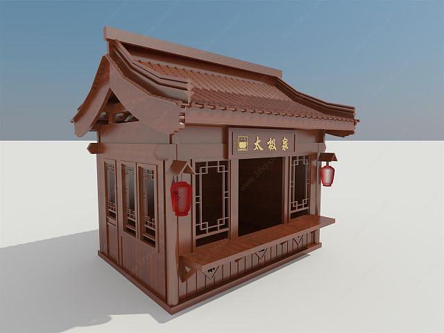 木屋贩卖亭3D模型