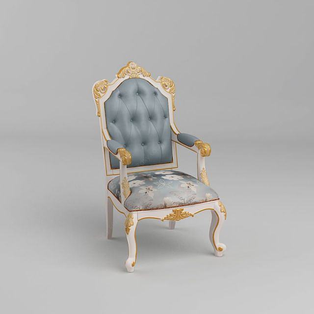 高档欧式餐椅3D模型