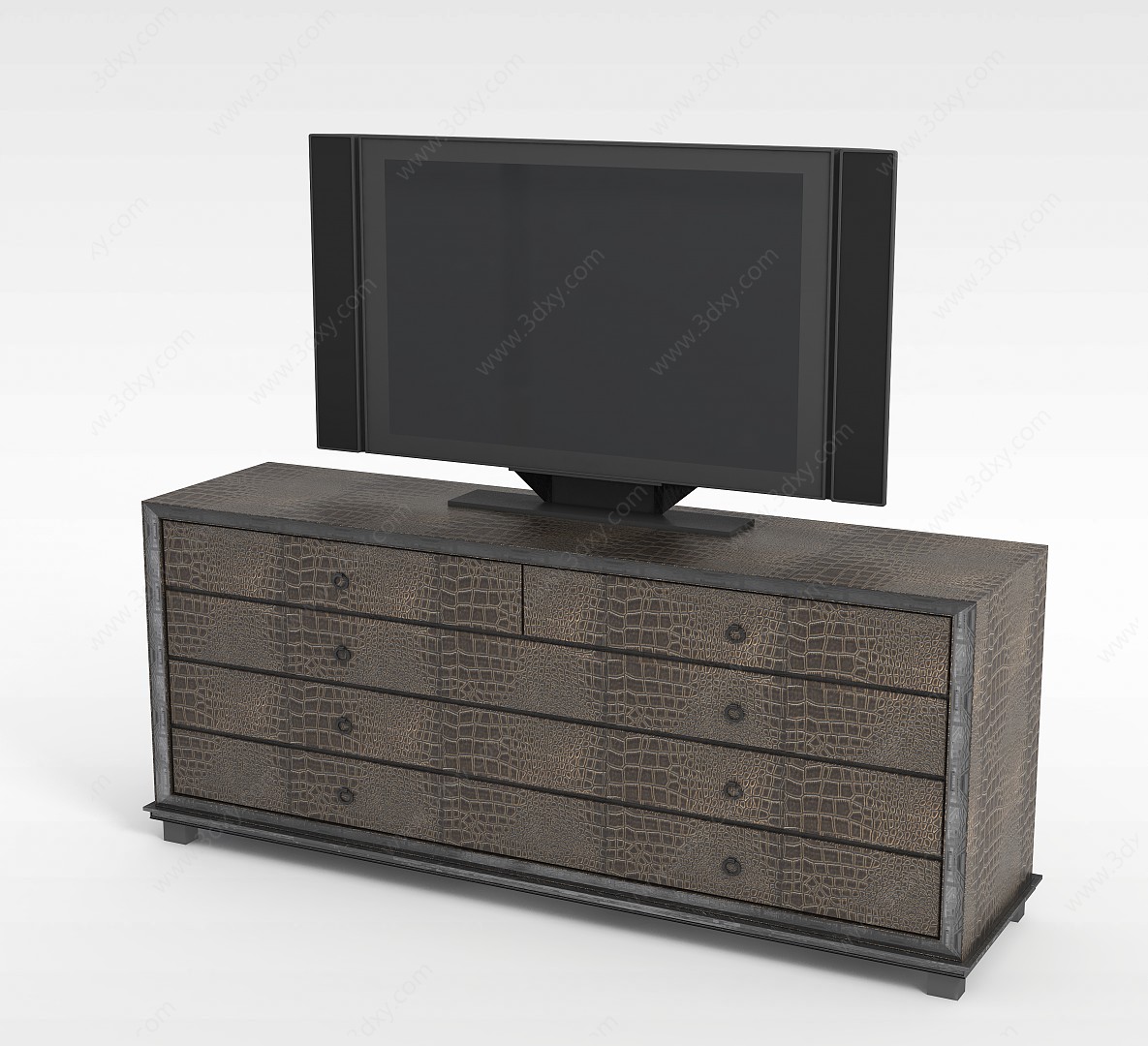 实木电视柜3D模型