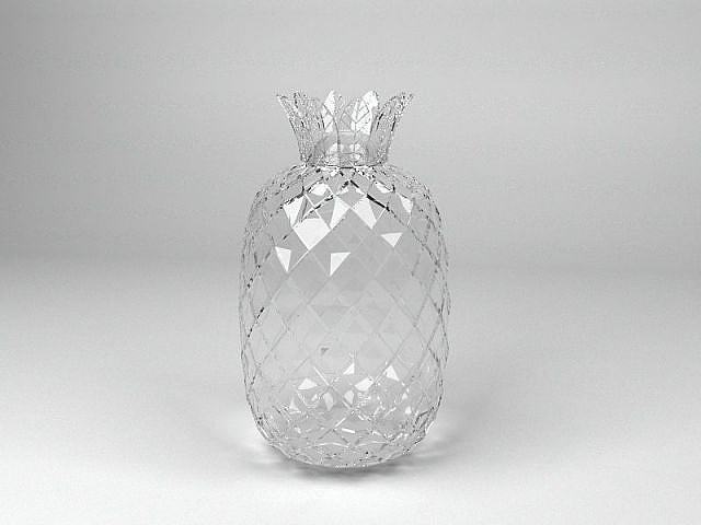 菠萝水晶瓶子3D模型