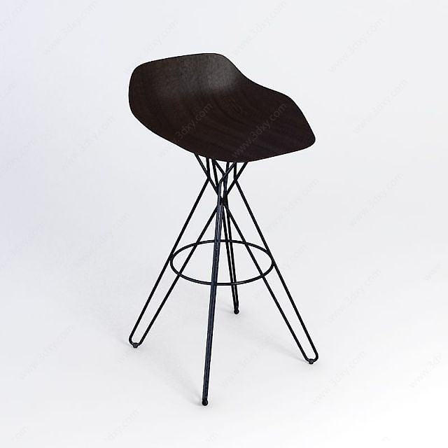 现代简约吧椅3D模型