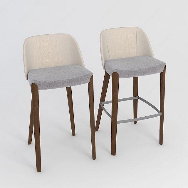 现代简约吧椅3D模型