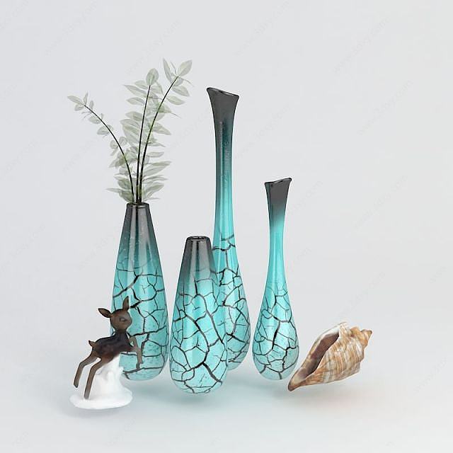 现代花瓶摆件陈设品3D模型