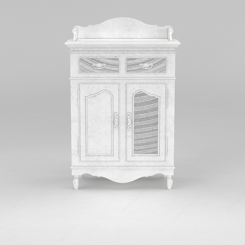 白色柜子3D模型