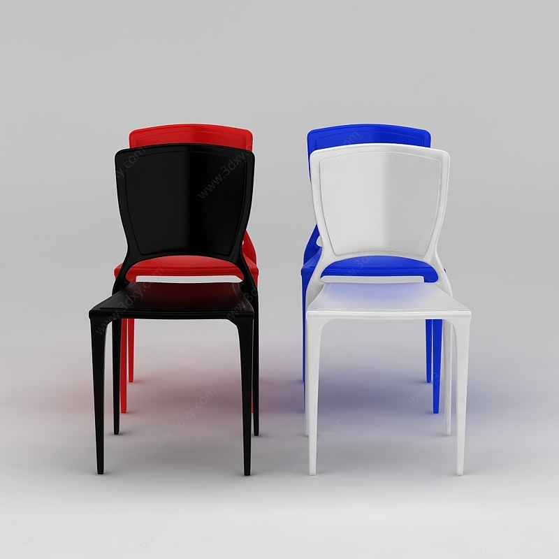 简约家用餐椅3D模型