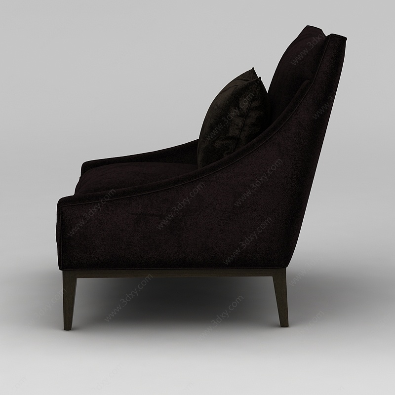 深色沙发椅3D模型