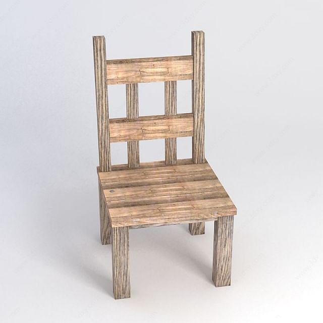 木椅子3D模型