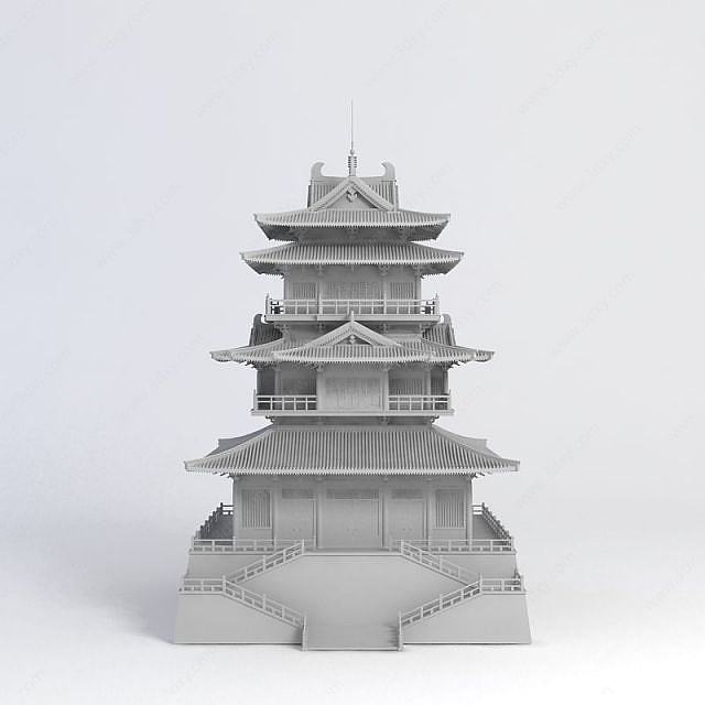 公园阁楼3D模型