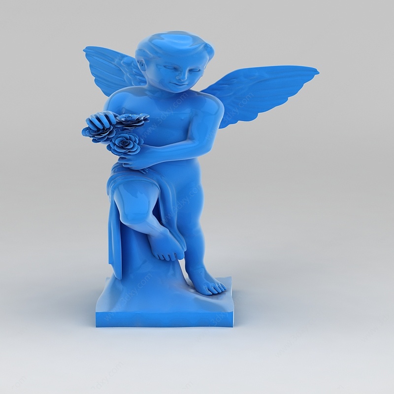 丘比特雕塑3D模型
