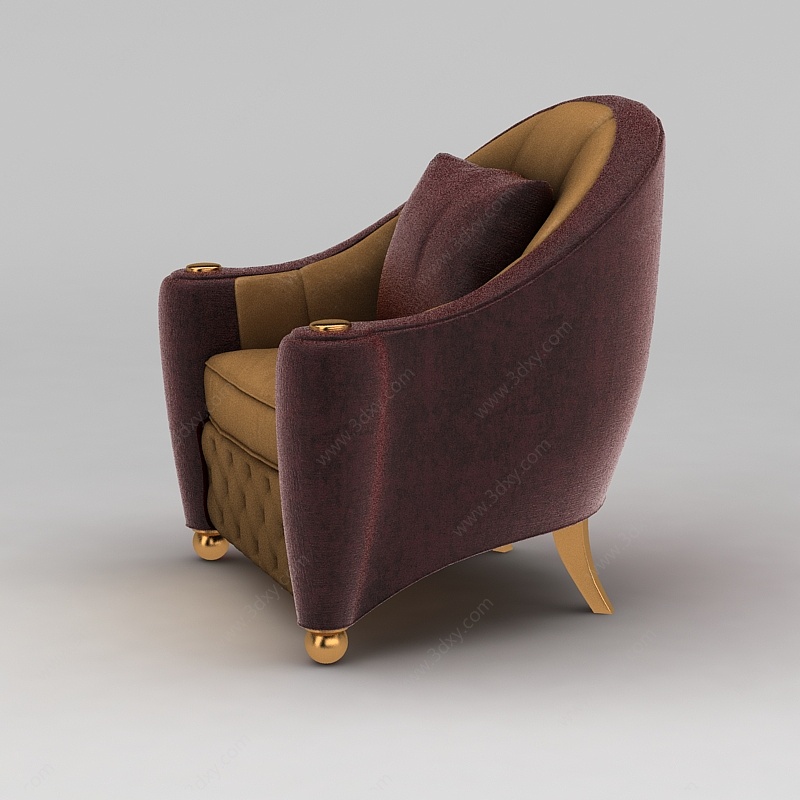 软包沙发椅3D模型