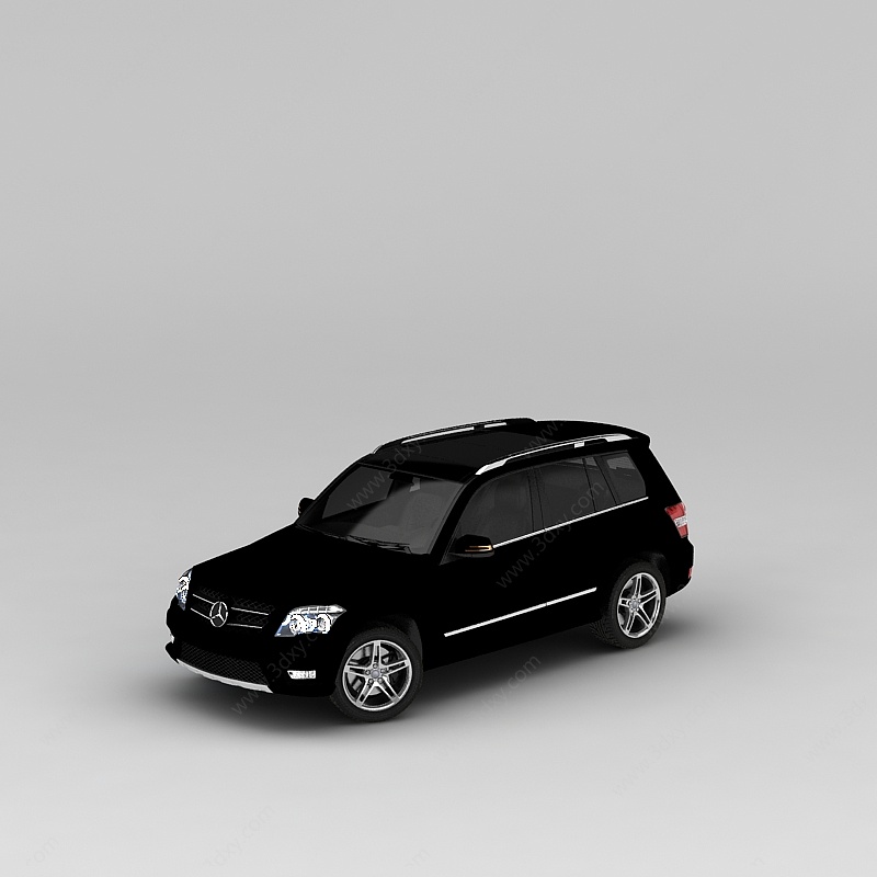 奔驰黑色汽车3D模型