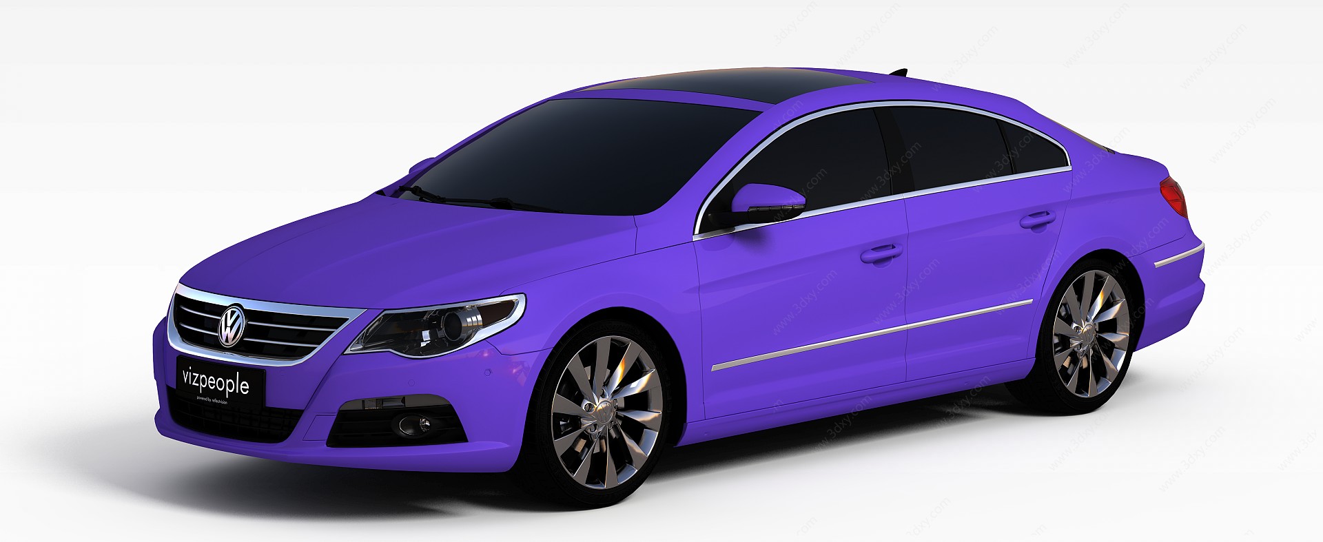 紫色汽车3D模型