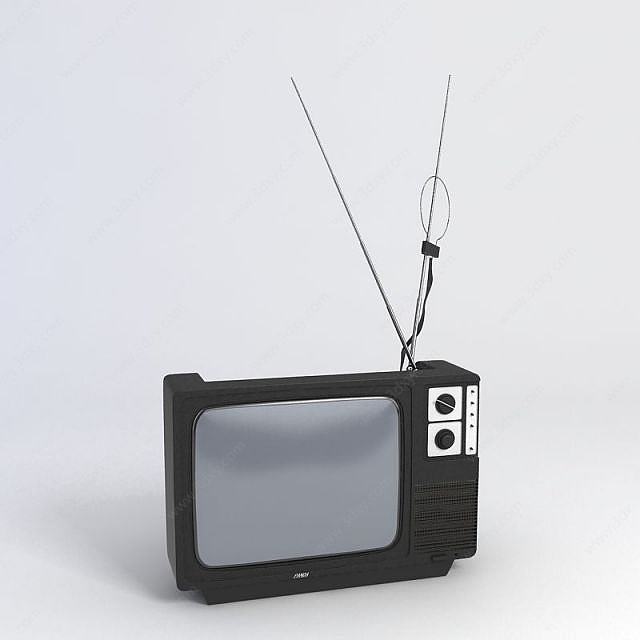 老旧电视3D模型