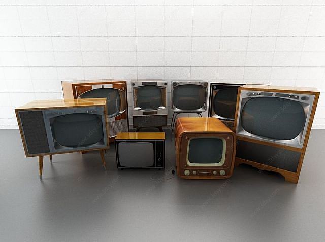 复古电视3D模型